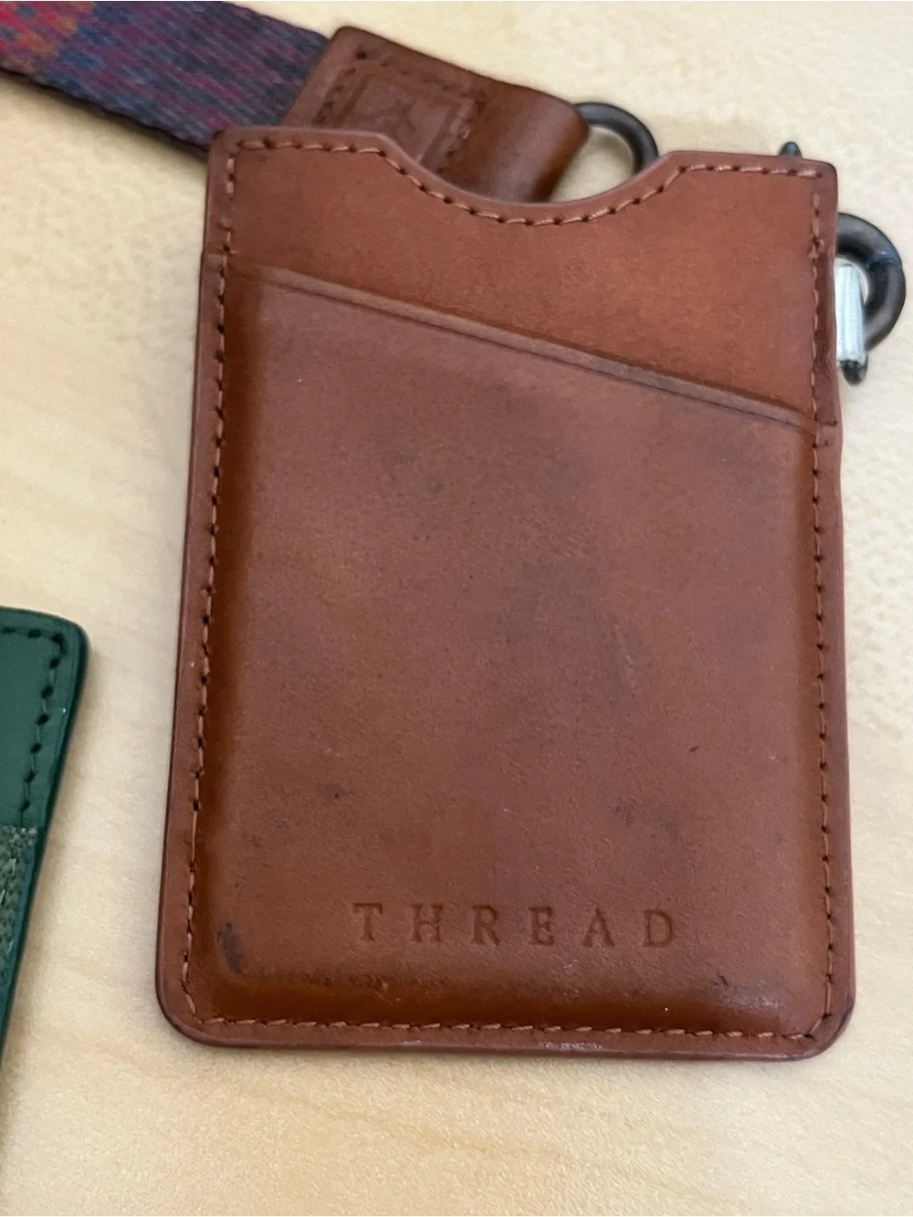 Lot of 2 THREAD Elastic Vertical Wallet in Olive and Zion National Park